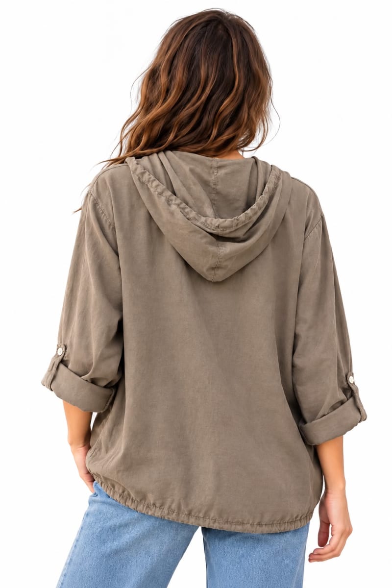 Bomber Lino Flor Bordada con Brillos A1-84