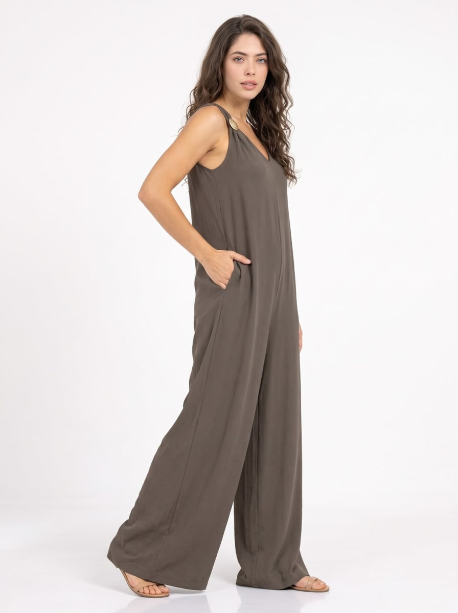 Enterito Crepe Anudado con Broche A4-749