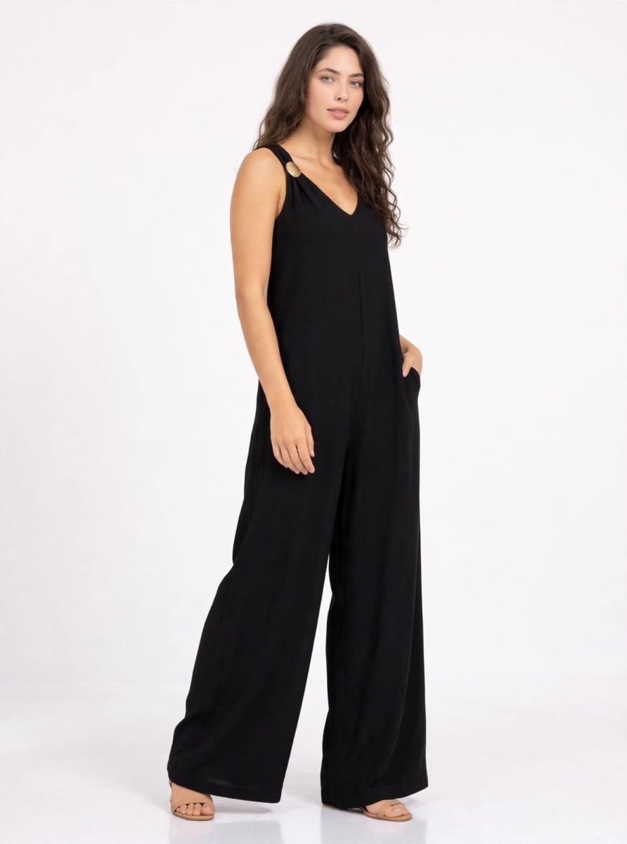 Enterito Crepe Anudado con Broche A4-744