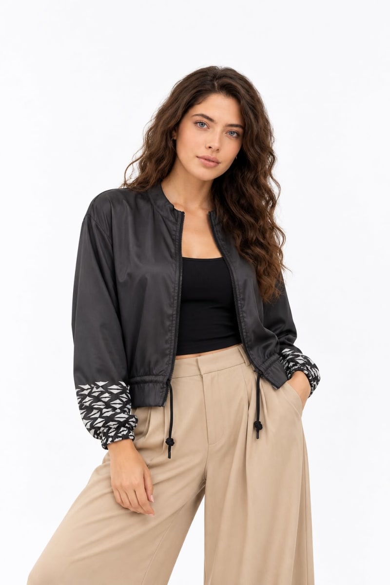 Bomber Satin Dorso Estampado LA RIVIERA Mediterranea A1-427