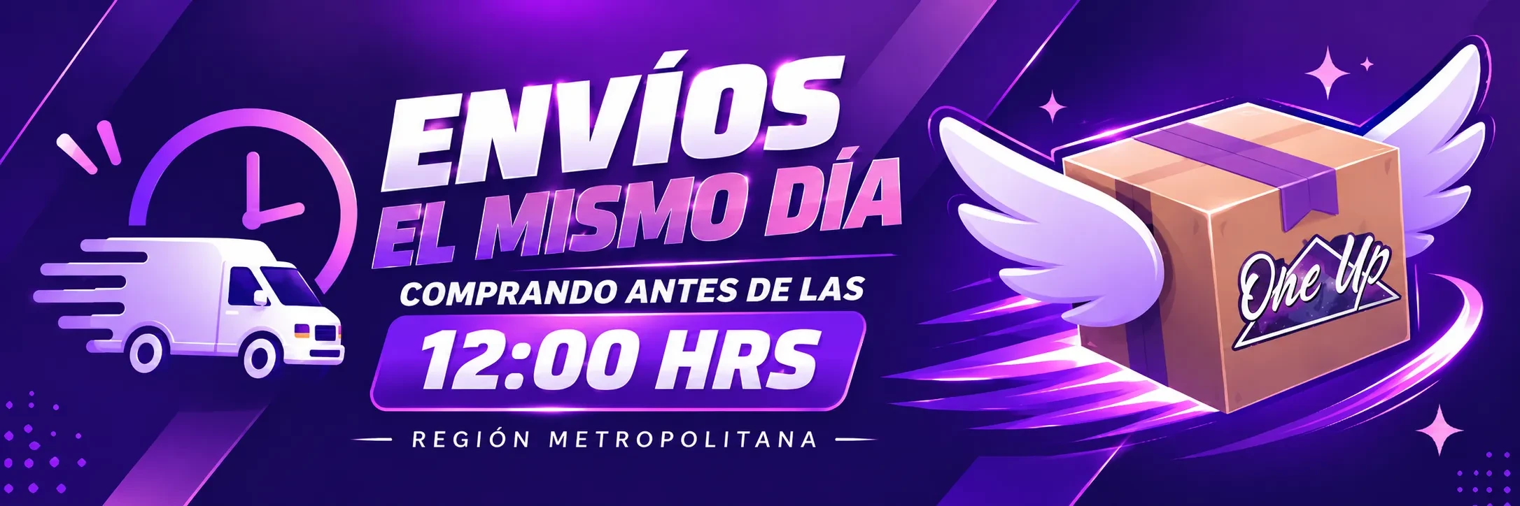 One Up Store: envíos el mismo día comprando antes de las 12:00 horas en la Región Metropolitana