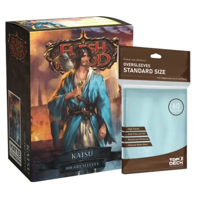 Protector Dragon Shield Art Matte Standard Flesh & Blood - Katsu + Cubre Protector Top Deck