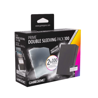 Protectores Matte Prime Double Sleeving 100u. - Black/Clear