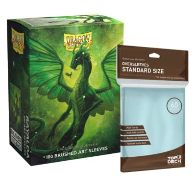 Protector Dragon Shield Art Brushed Constellation - Rayalda + Cubre Protector Top Deck