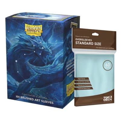 Protector Dragon Shield Art Brushed Constellation - Drasmorx + Cubre Protector Top Deck1