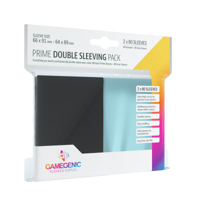 Protectores Prime Double Sleeving - Black/Clear1