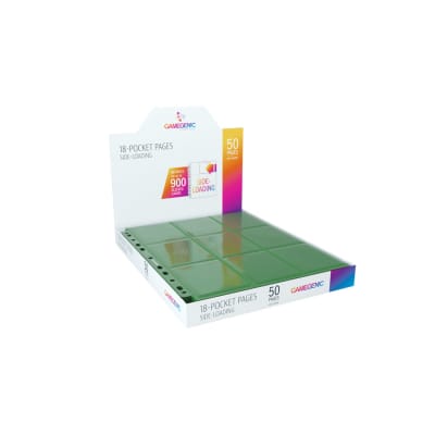 Display 50 Hojas para Archivador 18-pocket Sideloading - Green