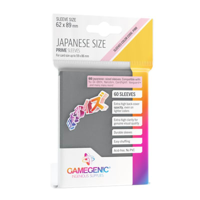 Protectores Gamegenic Japanese Size - Dark Grey1