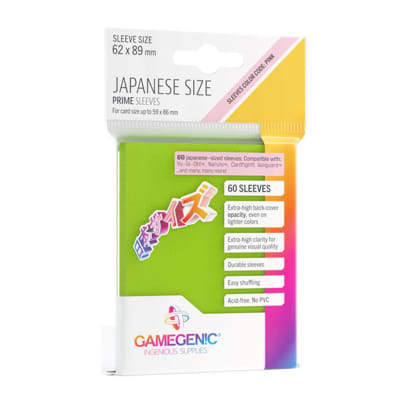 Protectores Gamegenic Japanese Size - Lime