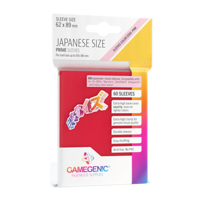 Protectores Gamegenic Japanese Size - Red