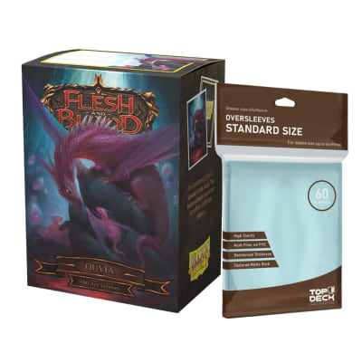 Protector Dragon Shield Art Matte Standard Flesh & Blood - Ouvia + Cubre Protector Top Deck1