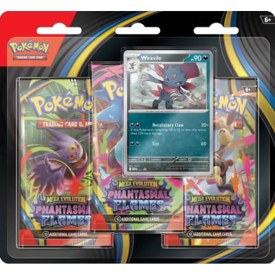 Pokémon TCG: Phantasmal Flames - 3-Pack Blister Weavile (Inglés)