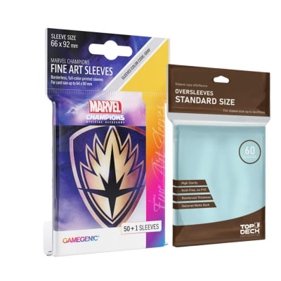 Protector Gamegenic Marvel Art Sleeves - Guardianes de la Galaxia + Cubre Protector Top Deck