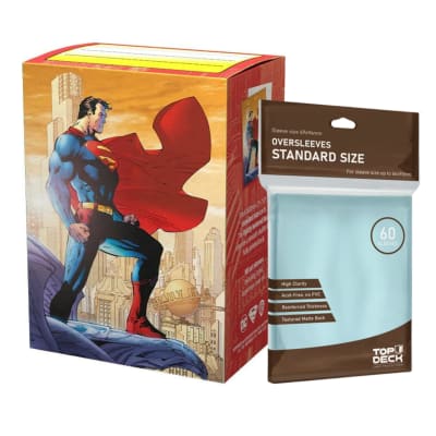 Protector Dragon Shield Art Brushed Superman Series - Superman 2 + Cubre Protector Top Deck