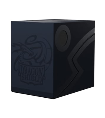 Black Blue Deckbox Double Dragon Midnight Shell Shield