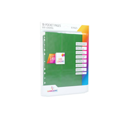 Hojas para Archivador 18-pocket Sideloading - Green