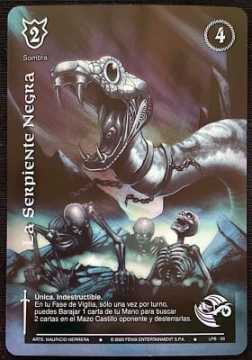 La Serpiente Negra Legendaria Foil Plateado