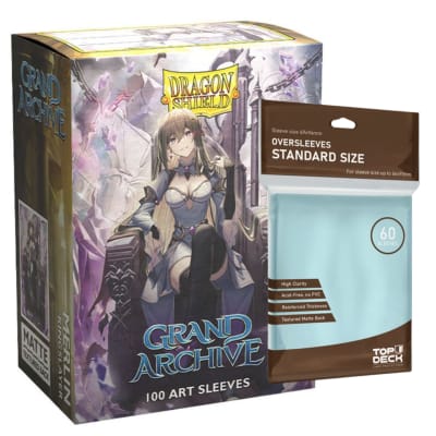 Protector Dragon Shield Art Matte Standard Grand Archive - Merlin, Kingslayer + Cubre Protector Top