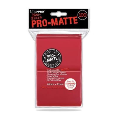 Protectores Small Pro-Matte Rojo 60u1