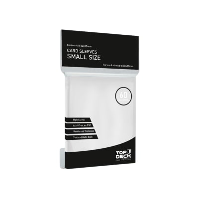Top Deck Small White – 60 Protectores Japanese Size 62×89 mm