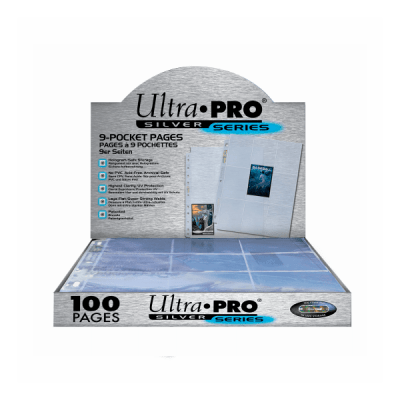 Display 100 Hojas Ultra Pro Silver para Archivador 9-Pocket Topload