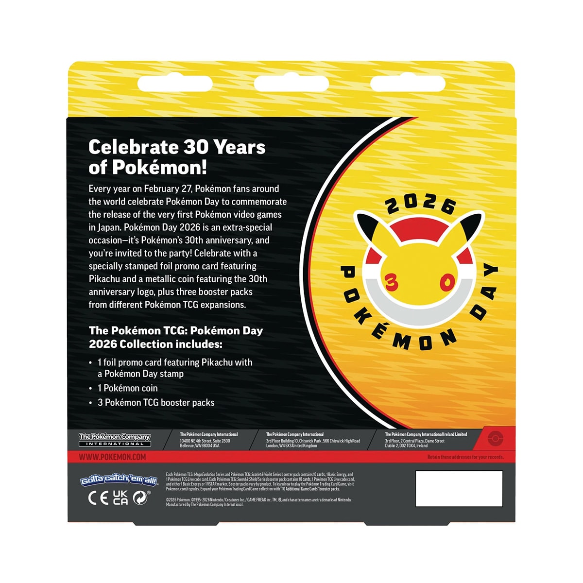 Pokémon TCG: Pokémon Day 2026 Collection (Inglés) | One up store