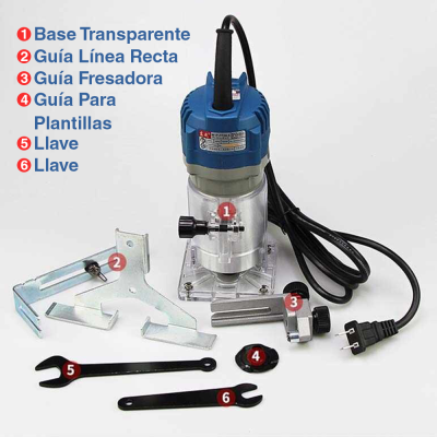 Fresadora Tupi 6.35mm / 350w + Set 12 Fresas Fresadora Tupi 6.35mm / 350w + Set 12 Fresas