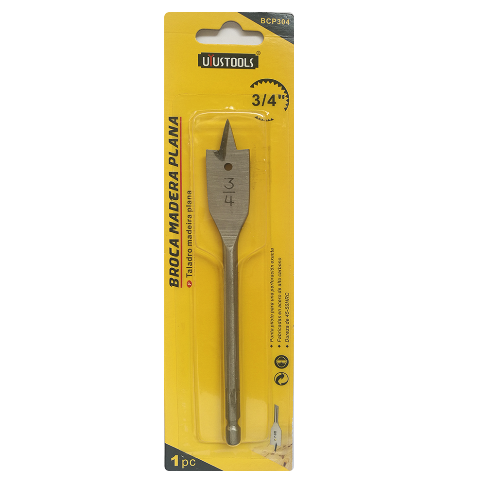 Broca Madera Plana 3/4 Paleta Para Taladro | Ferreteronline.cl