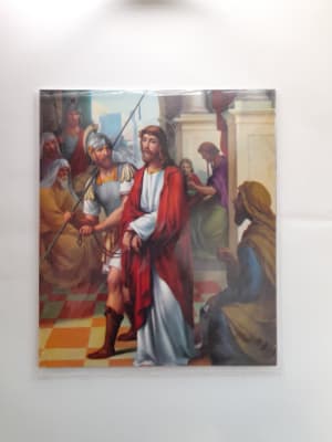 VIA CRUCIS LAMINAS 19X22 CM