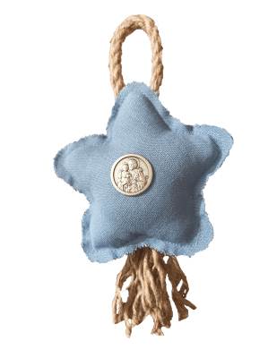 COLGANTE ESTRELLA CON YUTE NIÑO 20 CM