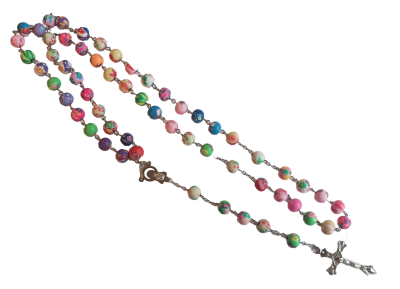 ROSARIO RESINA COLORES 55CM
