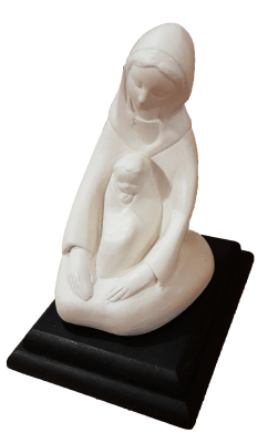 VIRGEN MODERNA CON BASE MEDIANA