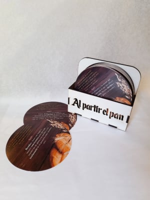 AL PARTIR EL PAN CAJA DE MADERA