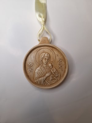 MEDALLA DE CUNA MARFILINA 7,5CM