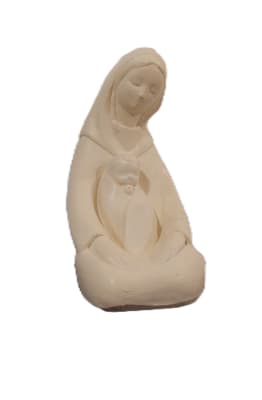 VIRGEN MODERNA DE YESO SIN BASE 19CM
