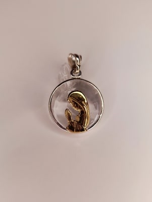 MEDALLA CRISTAL DUBLE 17 MM