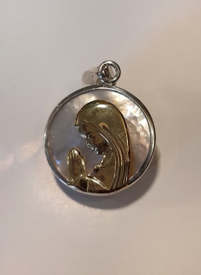 MEDALLA NACAR DUBLE 20MM