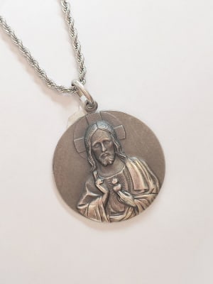 MEDALLA SAGRADO CORAZON PLAT