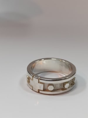 ANILLO DENARIO PLATA GRUESO