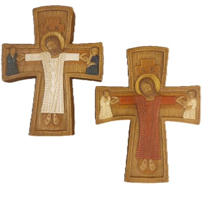 CRUZ BAJO RELIEVE SACERDOTE 18CM