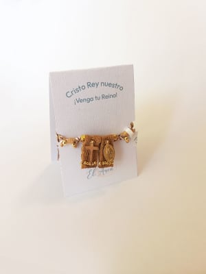 COLLAR PULSERA DOBLE MEDALLA