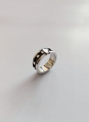 ANILLO DENARIO PLATA GRUESO