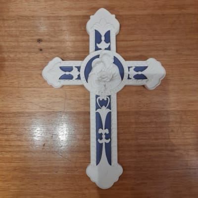 USA CRUZ DELLA ROBBIA AZUL 24,5 CM