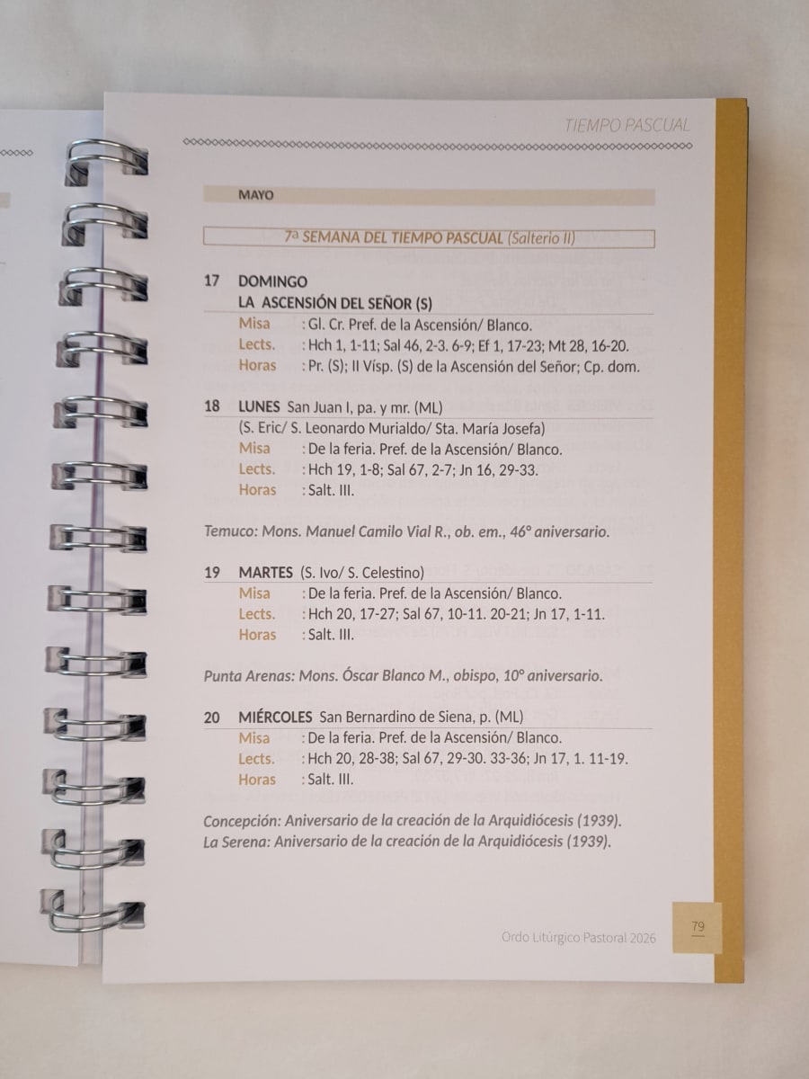 ORDO LITURGICO PASTORAL 20262