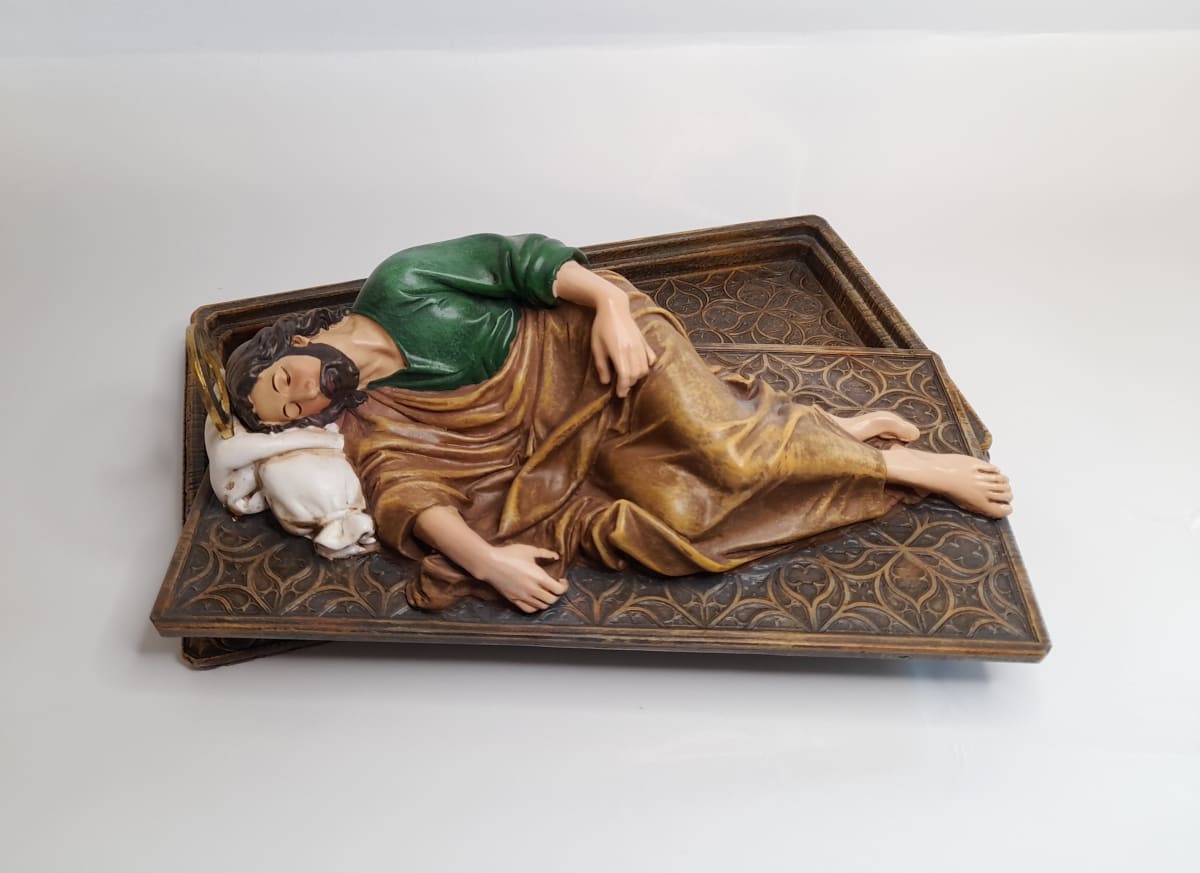 SAN JOSE DORMIDO CON COFRE 22 CM RESINA2