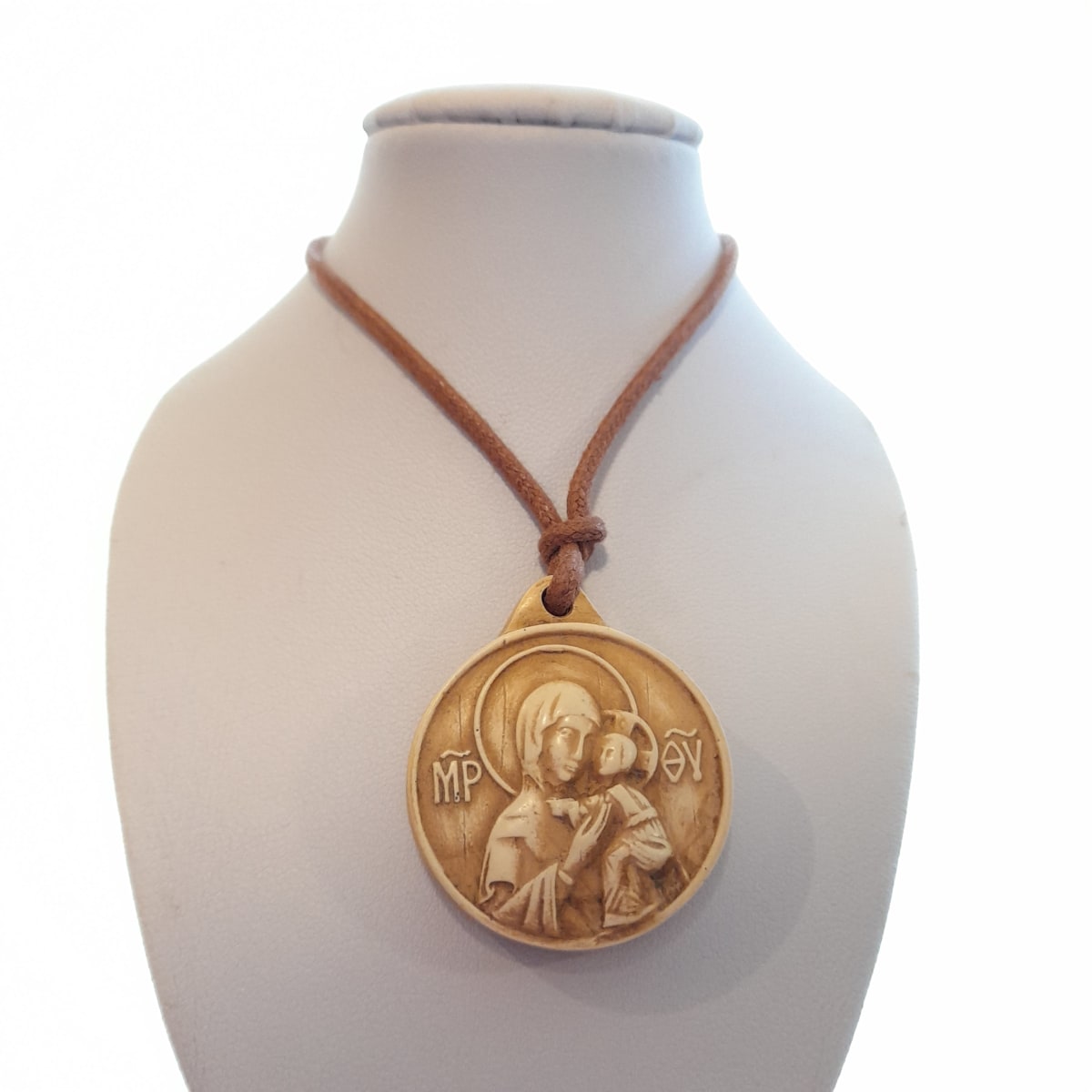 MEDALLA VIRGEN MARFILINA 3CM1