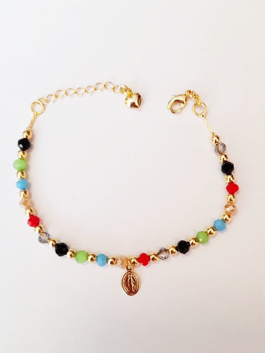 PULSERA RELIGIOSA ENCHAPADA AG/AU4