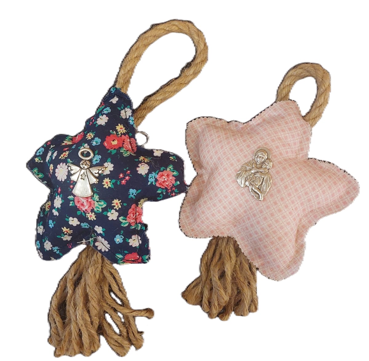 COLGANTE ESTRELLA CON YUTE NIÑA 20CM2