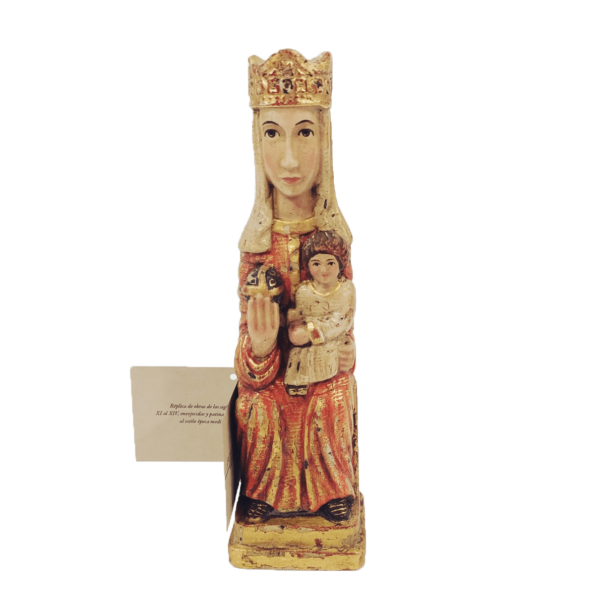 VIRGEN ROMANICA CH MADERA 22 CM1