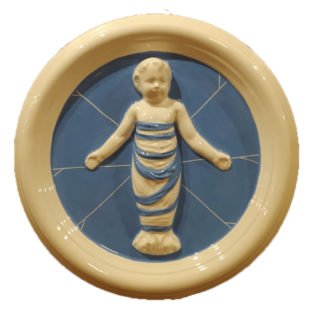 LG TONDO NIÑO DIOS AZUL 23 CM1